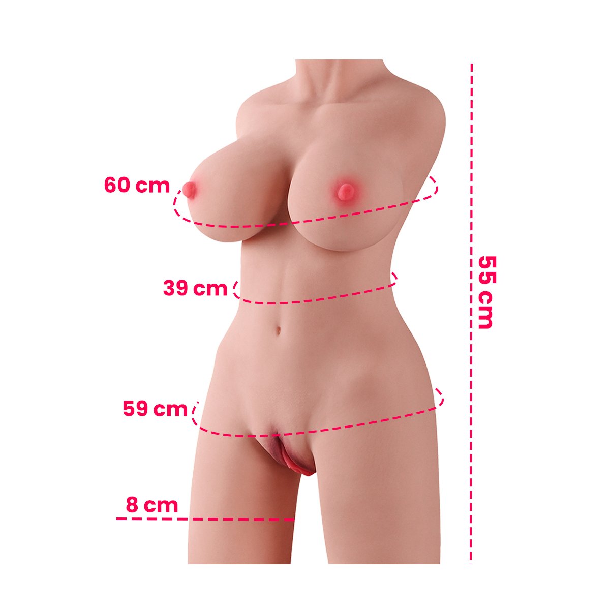 Masturbador Masculino Torso Vertebrado Vagina Y Ano - Imagen de 3