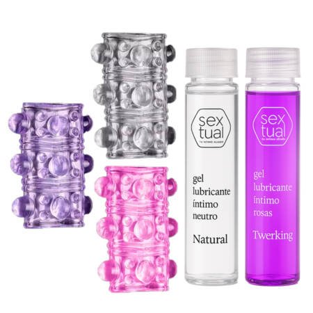 Kit De Juguetes Sexuales Fundas Peneanas Retardantes Y Gel