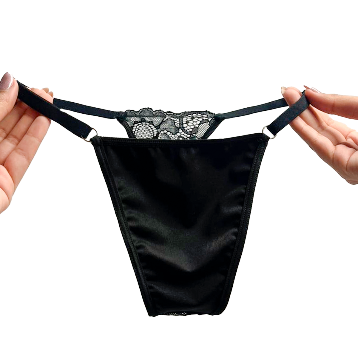 Conjunto Corpiño Puntilla Push Up Bombacha Colaless - Imagen de 3