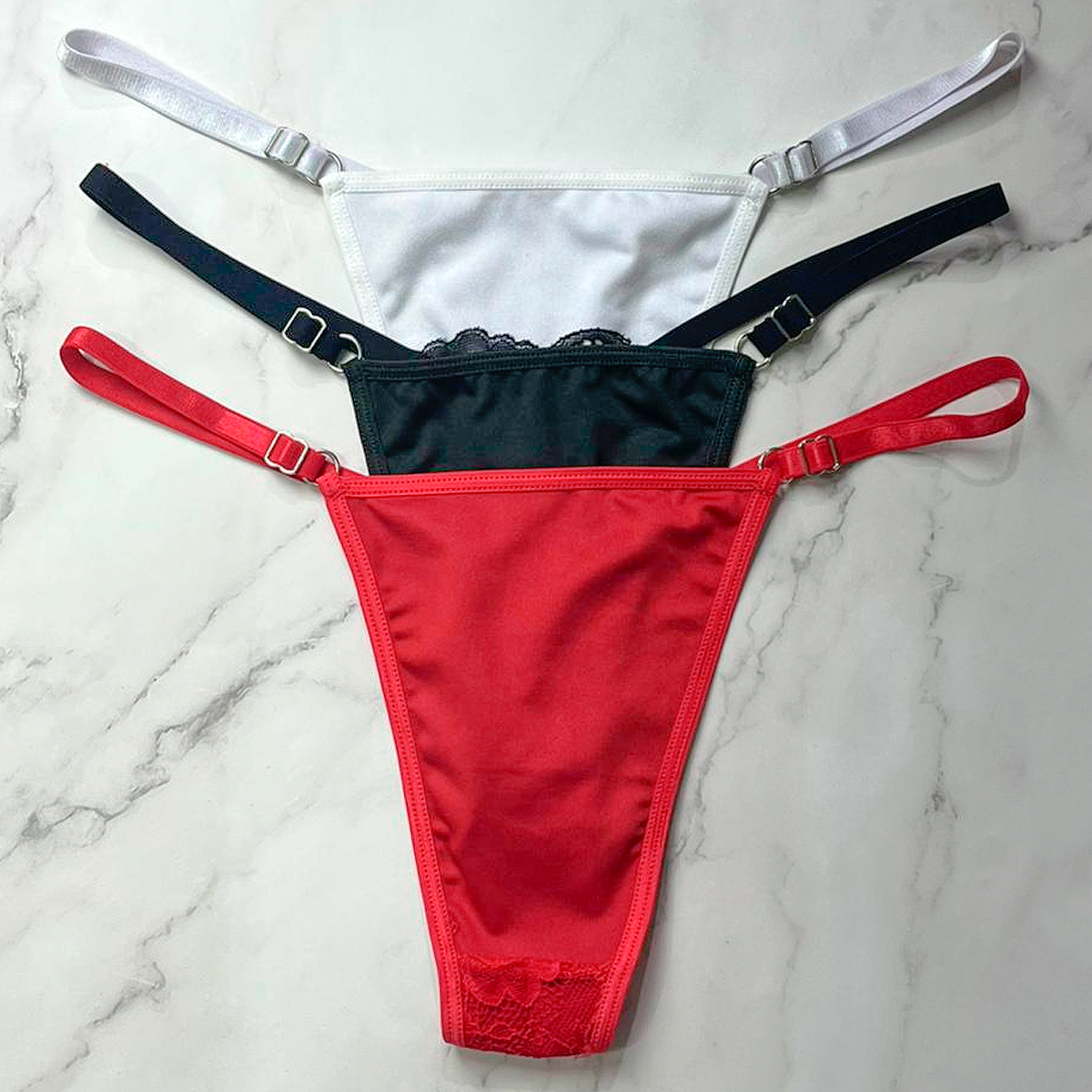 Conjunto Corpiño Puntilla Push Up Bombacha Colaless - Imagen de 5