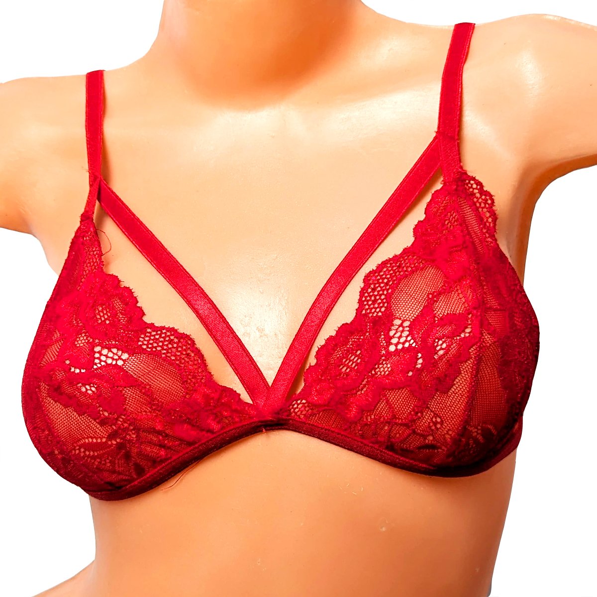 Lencería De Encaje Con Corpiño Tanga Less y Liguero - Imagen de 5