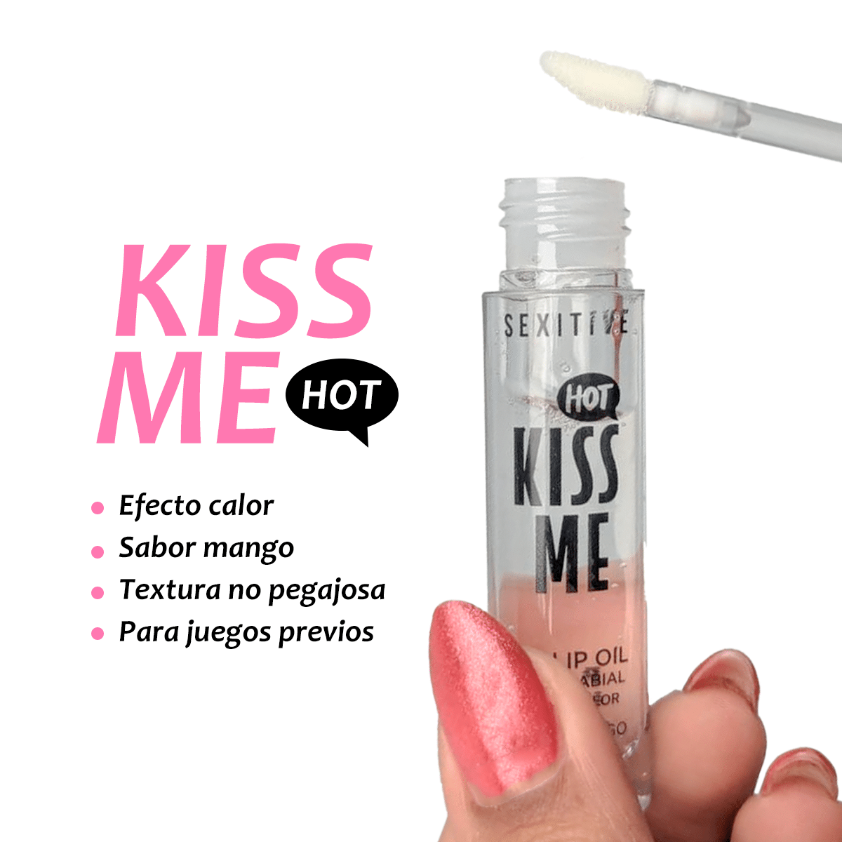 Kiss Me Hot Aceite Labial Lip Oil - Imagen de 8