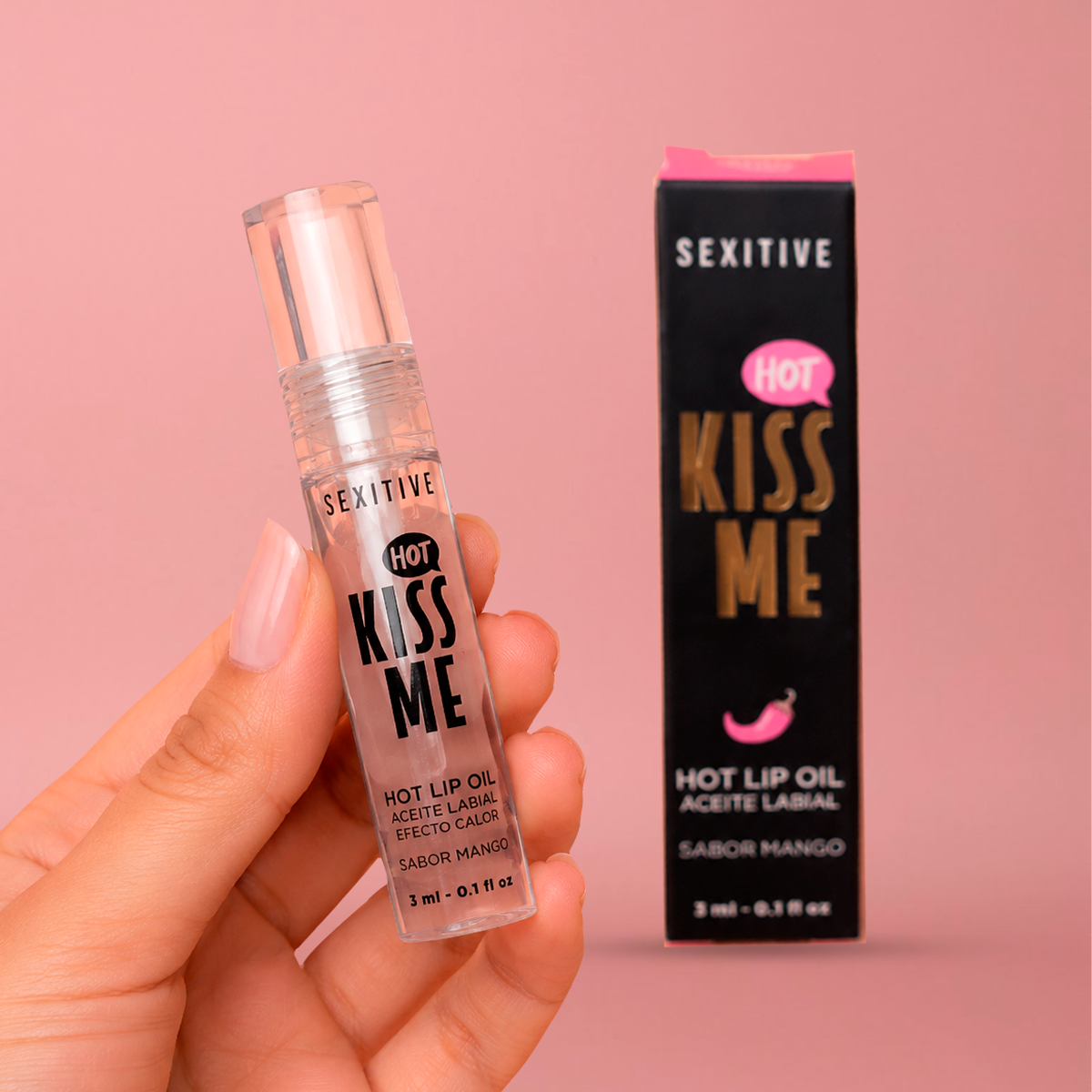 Kiss Me Hot Aceite Labial Lip Oil - Imagen de 4