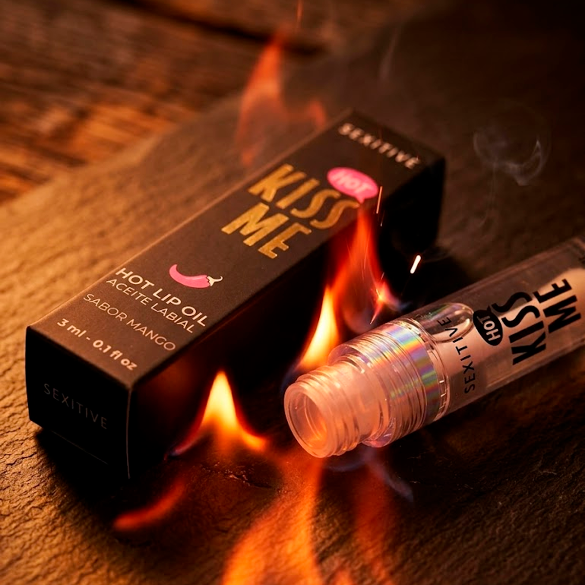 Kiss Me Hot Aceite Labial Lip Oil - Imagen de 3