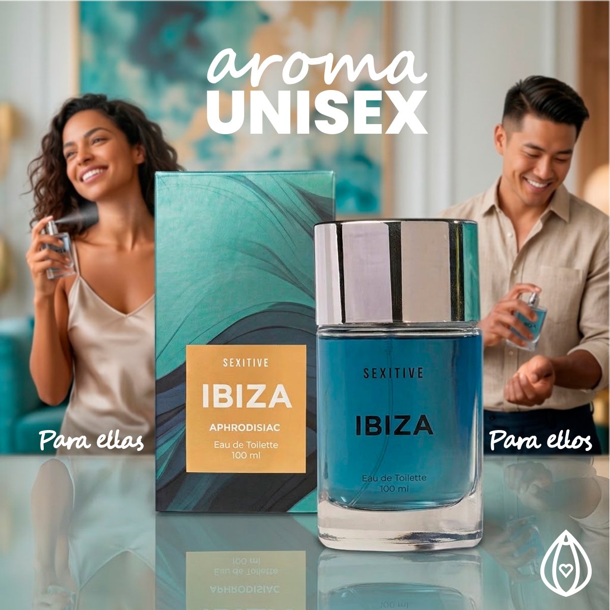 Perfume Sexitive Ibiza Floral Frutales Spray 100 Ml Unisex - Imagen de 6